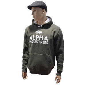 Alpha Industries Kapuzensweatshirt Foam Print in oliv