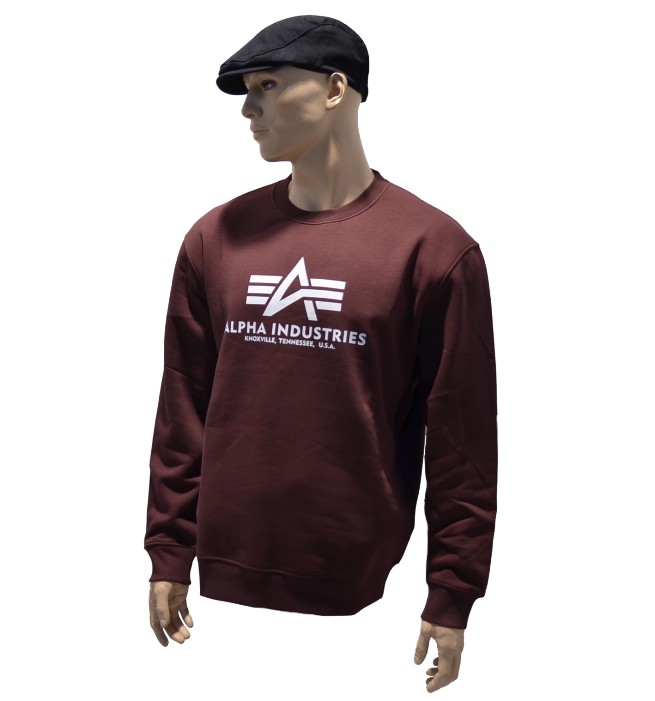 Alpha Industries Sweatshirt Basic in burgundy - Alpha Industries Shop ...