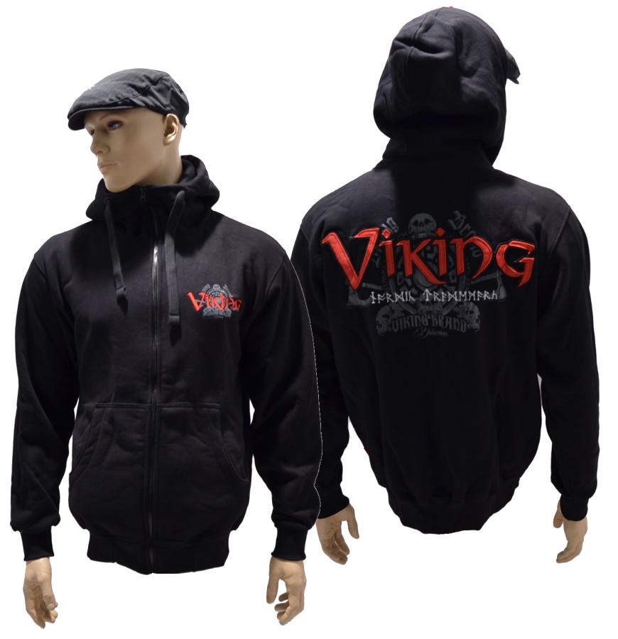 Dobermans Aggressive Kapuzenjacke Viking III schwarze Sonne Motiv