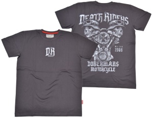 Dobermans Aggressive T-Shirt Death Riders V2 Motor mit zwei Skulls
