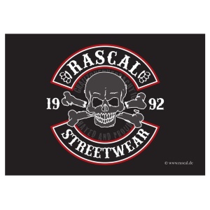 Aufkleber Rascal Skull Motiv - gratis