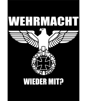 Aufkleber Wehrmacht Wieder mit - gratis