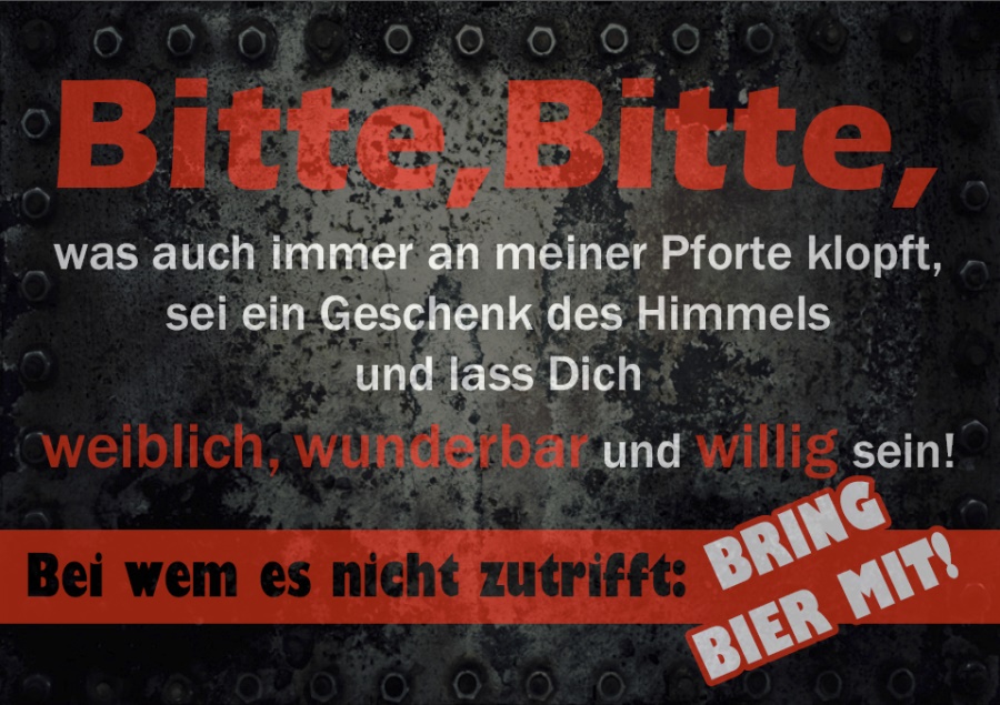 Aufkleber Bitte Bitte - gratis