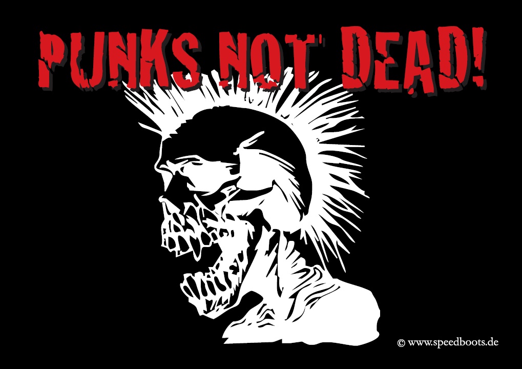 Aufkleber Punks Not Dead - gratis