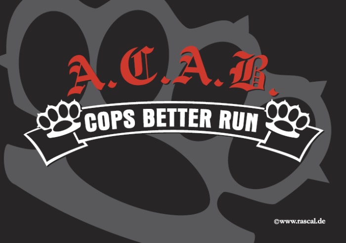 Aufkleber Cops better run 