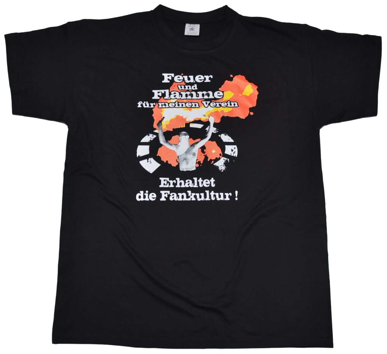 T-Shirt Feuer und Flamme für meinen Verein G417