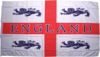Fahne England mit 4 Löwen