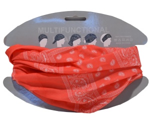 Multifunktions Tuch rot Paisleymuster