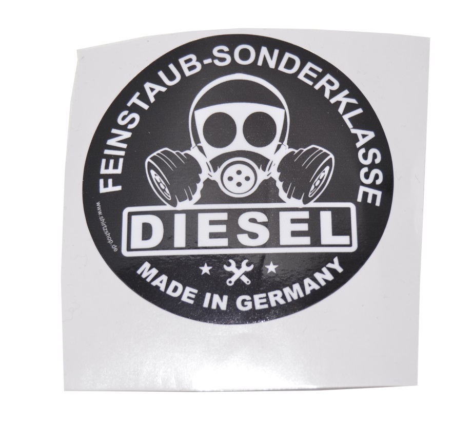 Aufkleber Diesel 7-sprachig, Aufkleber Ost, Island, Aufkleber