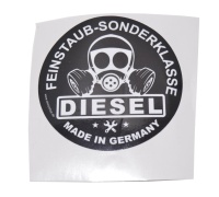 Aufkleber Diesel Feinstaub Sonderklasse