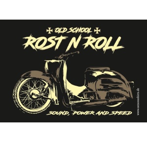 Aufkleber Rost N Roll Old School Sound Power and Speed