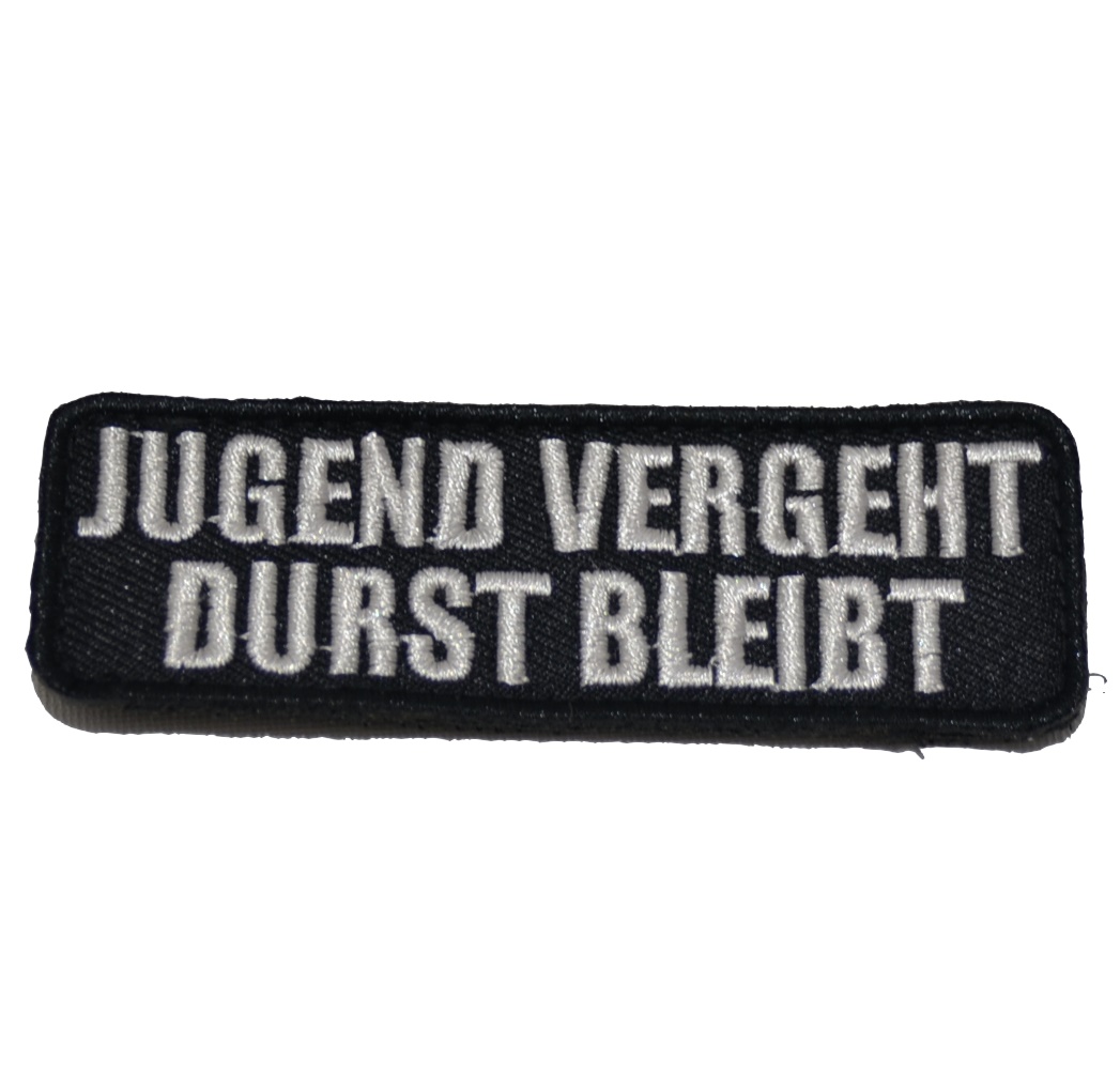 Klettaufnäher Jugend vergeht durst bleibt