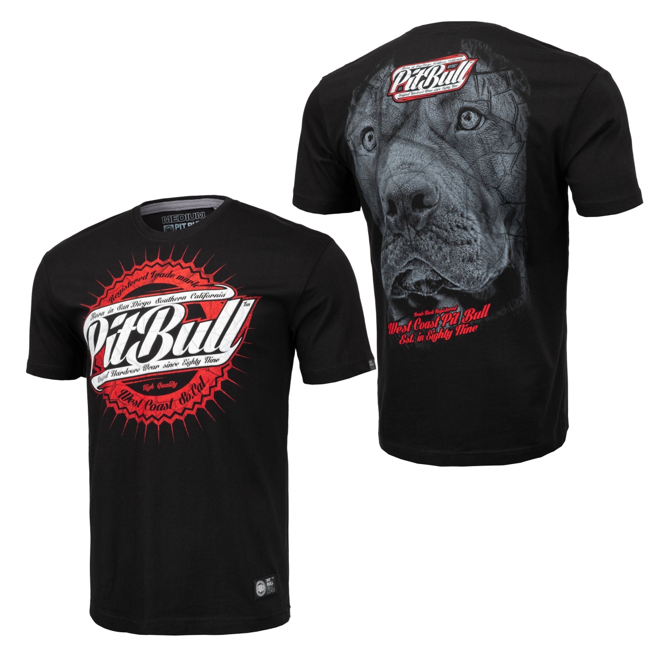 Pit Bull West Coast TShirt Stamp Pit Bull TShirts Rascal
