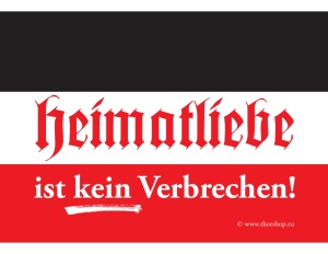 Aufkleber Heimatliebe ist kein Verbrechen