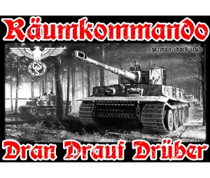 Aufkleber Räumkommando Dran Drauf Drüber