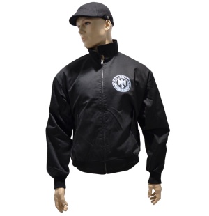 Harrington Style Jacke mit Aufdruck Gott mit uns
