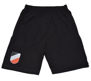 Joggingshort Wappen schwarz weiß rot K52