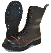 Boots & Braces 10-Loch Stiefel Stahlkappe roten Nähte