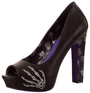 Plateau High Heel Peeptoes Skelett Banned