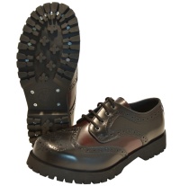Boots & Braces 4Loch Budapester Schuh in schwarz/burgundy 601105