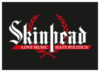 Aufkleber Skinhead Love Music Hate Politics
