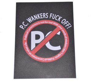 Aufkleber P.C. wankers fuck off