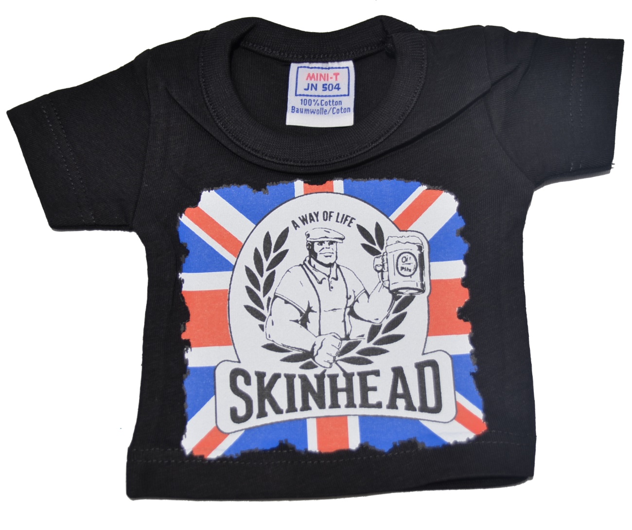 Mini Deko T-Shirt Skinhead a way of life K34