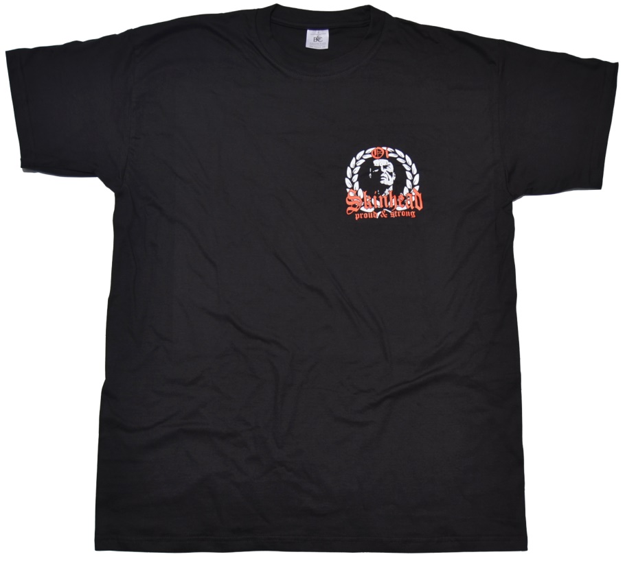 T-Shirt Oi Skinhead proud and strong kleines Logo K9