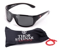 Thor Steinar Sonnenbrille Geilo II schwarz/rotes Logo glanzschwarz A4069-21